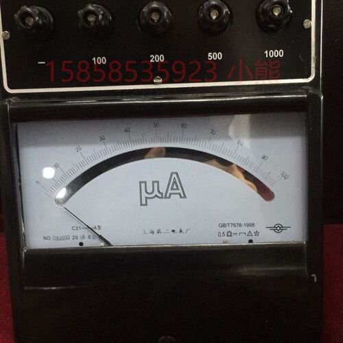 C31-UA磁电系直流电表 指针微安表 0.5级 100 200 500 1000UA