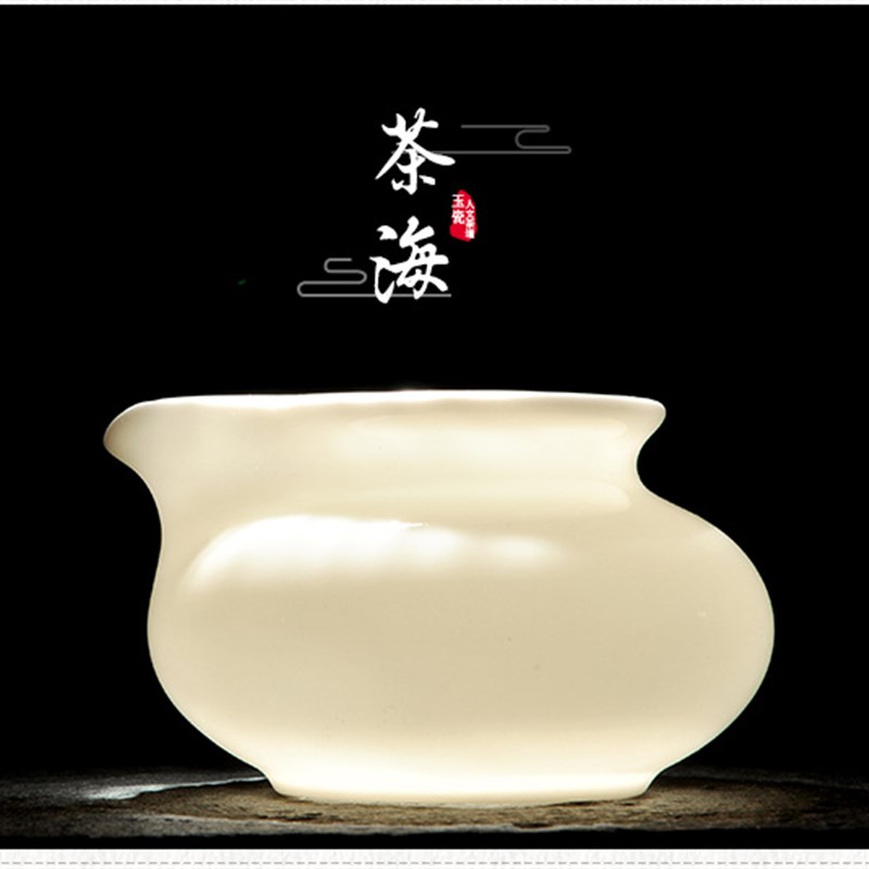 唐月窑功夫茶具套装德化白瓷玉高档整套家用办公陶瓷茶壶盖碗茶杯