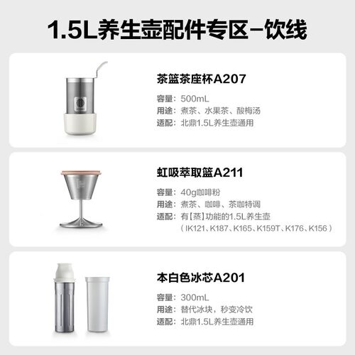 【养生壶配件】萃取篮/茶篮茶座/炖盅/蒸笼/快食篮/冰芯/旅行包