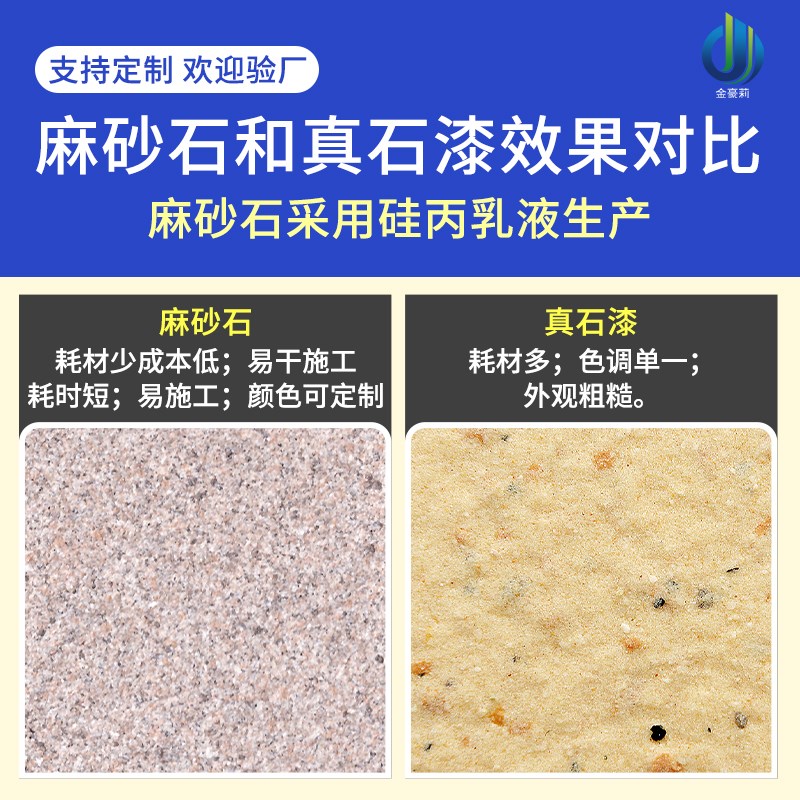 麻砂石真石漆外墙涂料 江西省产防水耐磨仿石漆 适用别墅自建房