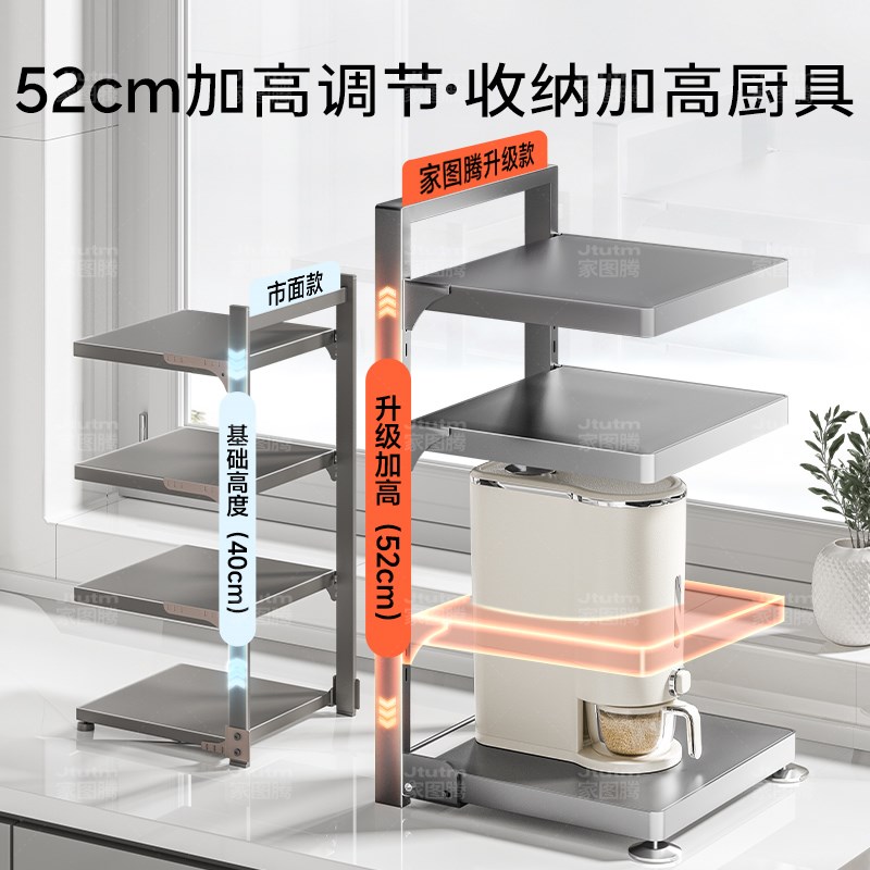 厨房置物架多功能锅架多层锅具收纳架下水槽架子橱柜放锅架子台面