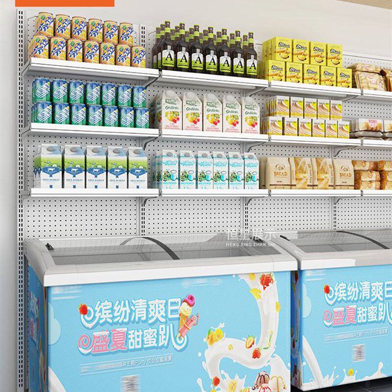 冰箱上方展示架超市便利店雪糕柜货架冰柜饮料置物架子小卖部冷饮