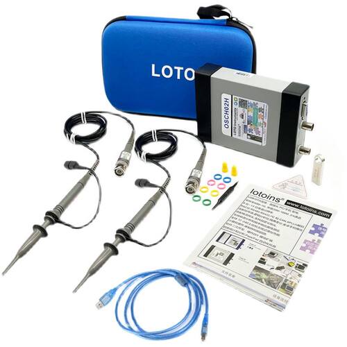 LOTO 100M1g采样率USB虚拟示波器OSCH02手机电脑版数字逻辑分析仪