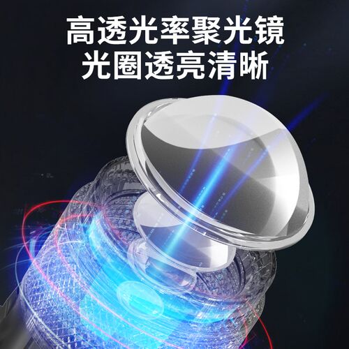 德国超亮大功率夜钓灯强光变焦野钓黑坑台钓蓝光镭射炮钓鱼灯装备