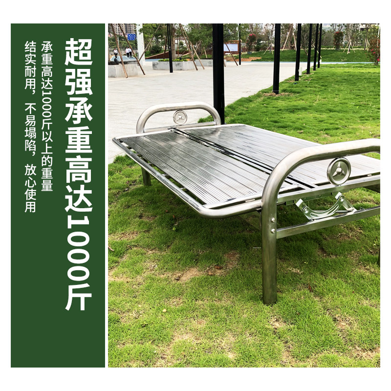 不锈钢沙发床 1.2米推拉多功能两用折叠床椅家用铁艺床单人午休床