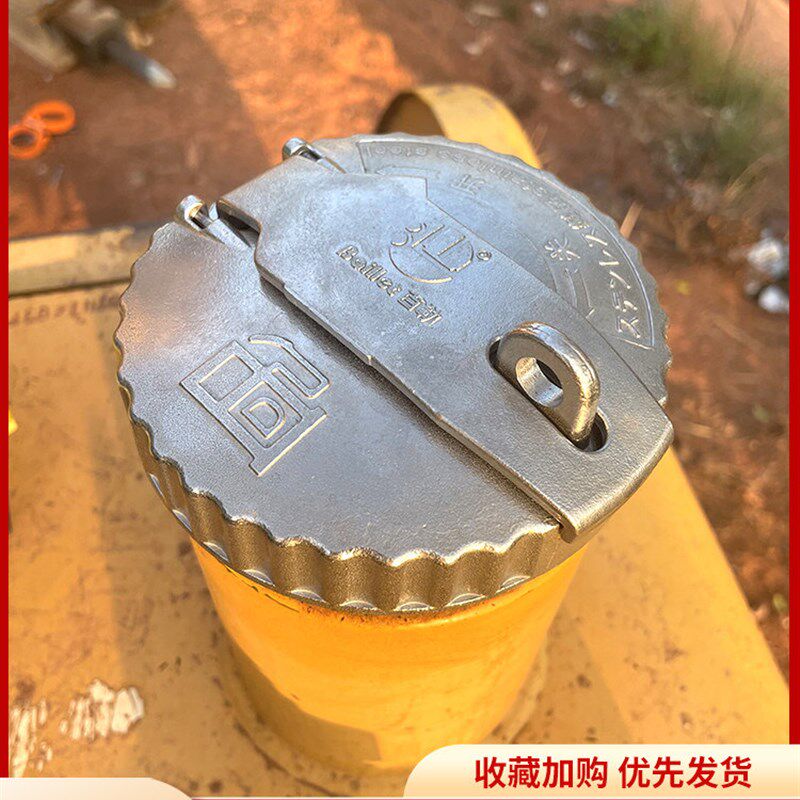 挖机日立神钢徐工斗山大宇现代三一住友不锈钢柴油箱盖防盗油箱盖