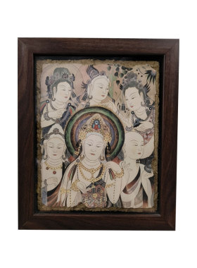 敦煌泥板画墙皮画手工家居摆件文创莫高窟壁画装饰画泥坯伴手礼