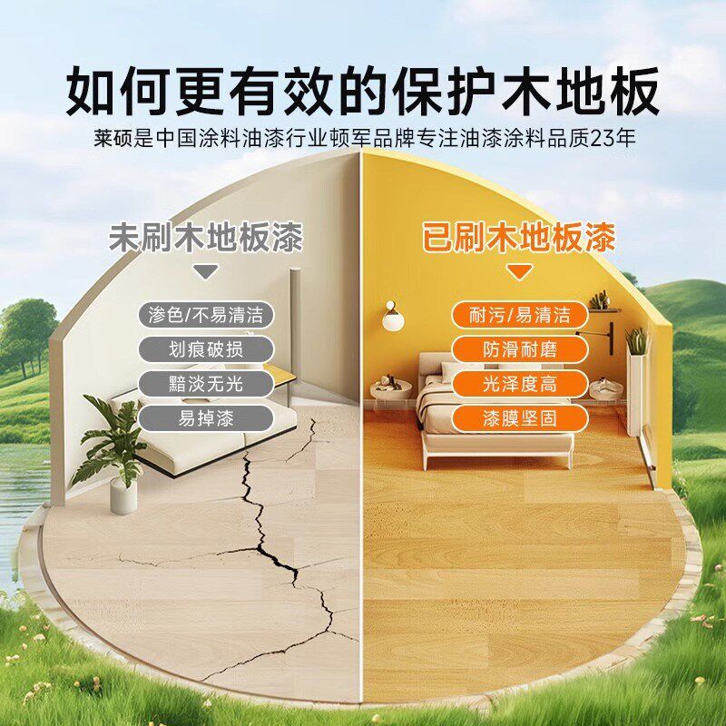 木地板翻新漆专用漆地板改色实木清漆修复室内复合水性油漆木器漆