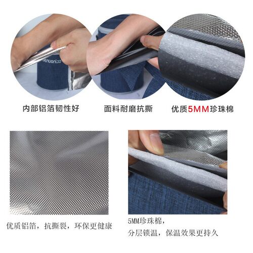 加厚铝箔冷藏包 牛津布药品疫苗保冷手提便当保鲜冰袋 背奶冰包