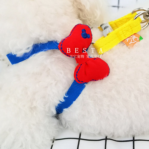 BESTA-忒可爱!宠物狗狗胸背带小型犬泰迪比熊雪纳瑞牵引绳子遛狗