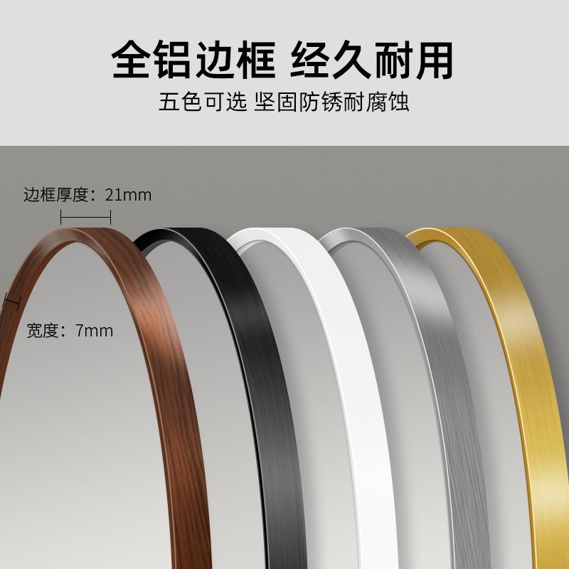 全身镜简约风衣柜镜子内装隐形隐藏推拉内置试衣抽拉式旋转穿衣镜