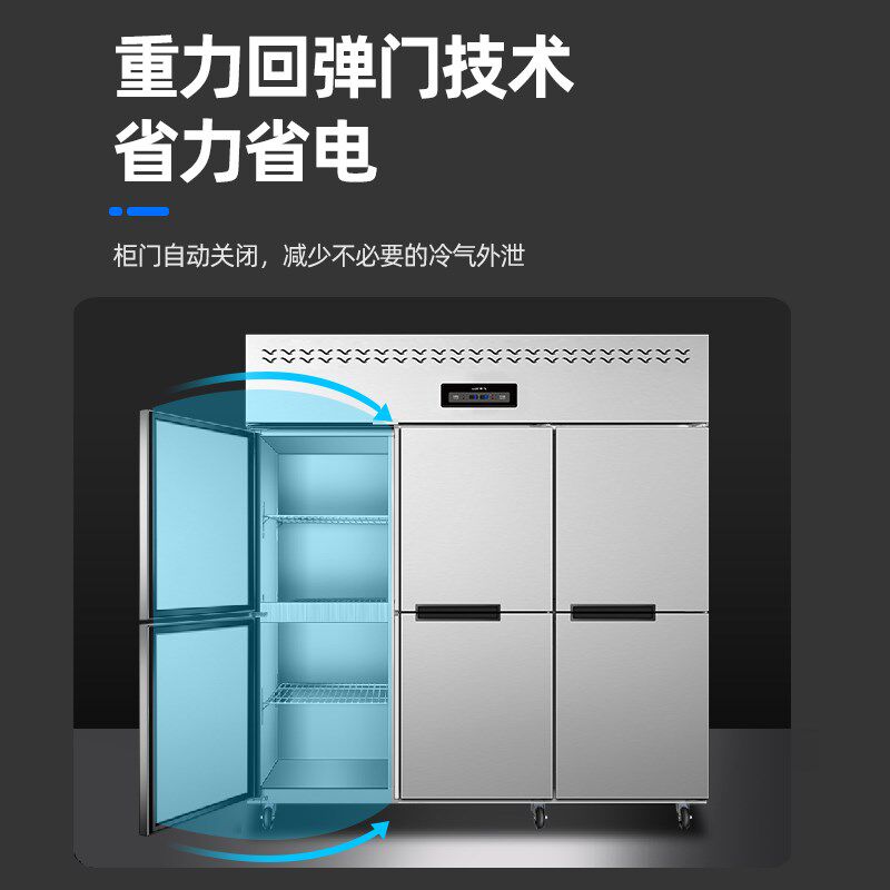 新飞 六门冰箱商用双温厨房冷藏冷冻商用冷柜立式大容量六门冰柜