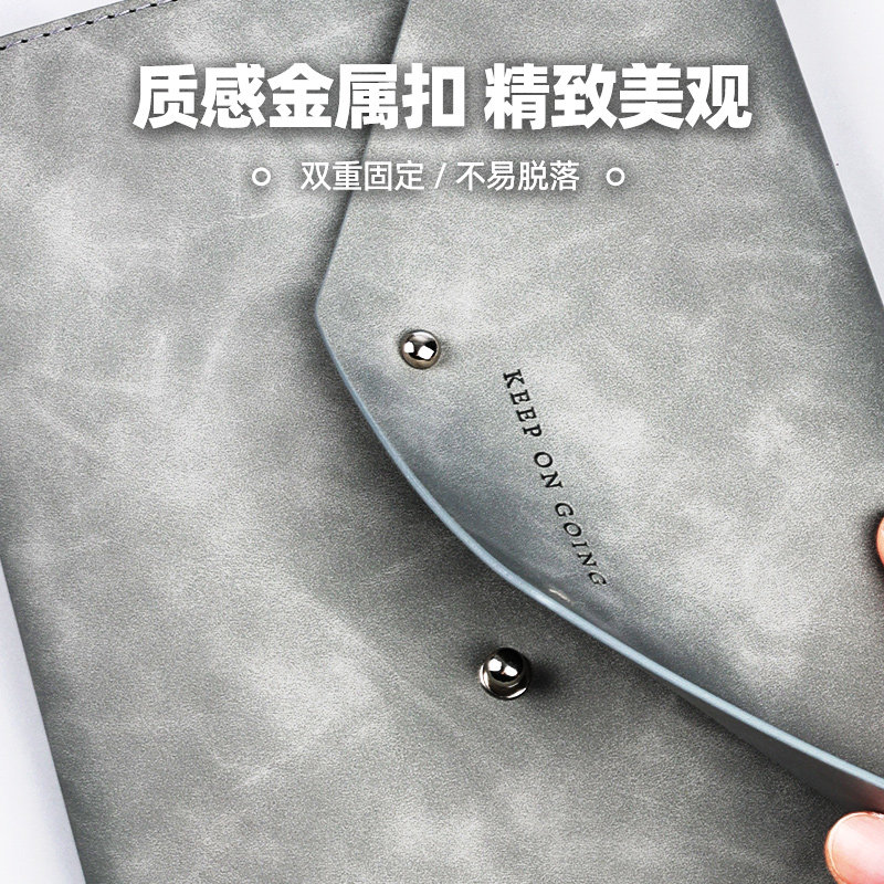铆钉软皮商务笔记本子文艺精致加厚随身办公男工作记事本简约日记