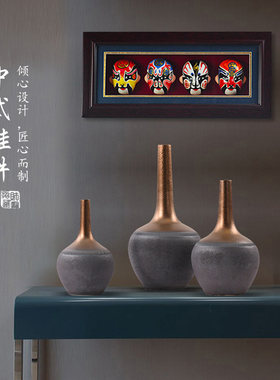 天津泥人张彩塑招财进宝京剧人物礼品中国风特色送老外脸谱摆件
