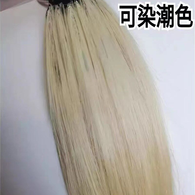 二代羽毛接发女全真发隐形无痕真人发丝发束长发云南发辫子发发片