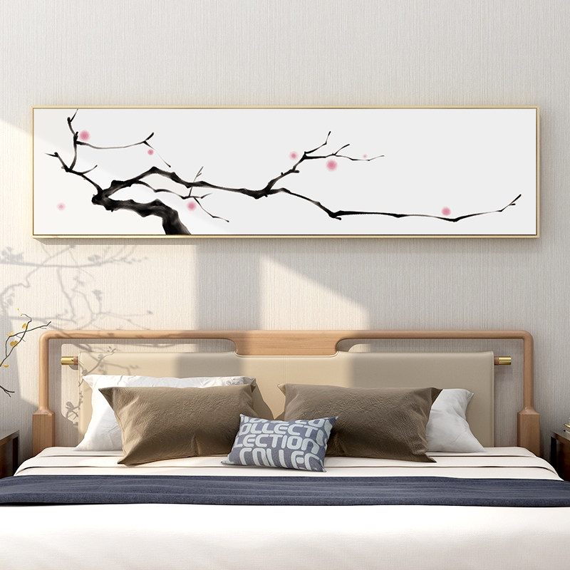 新中式水墨禅意客厅挂画卧室床头装饰画沙发背景墙壁画喜鹊登枝画