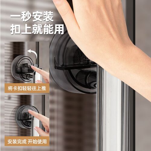 免打孔吸盘门把手手柄衣柜门拉手玻璃门冰箱浴室卫生间推拉门移门