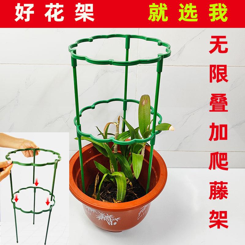 花架爬藤支架蟹爪兰莲专用支架拼接支撑圈花盆加高围圈植物固定架图片