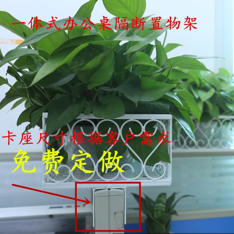办公桌隔板挂架办公室桌面多肉植物花架文件收纳置物架绿萝盆栽架