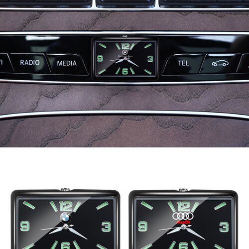 沃尔沃XC60 XC90 S60L车载时钟夜光石英表车用电子时间钟表车载表