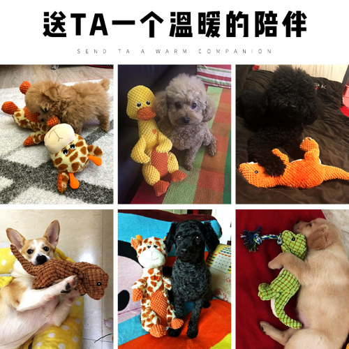 狗狗毛绒玩具泰迪幼犬小型犬柯基金毛比熊磨牙不耐咬解闷宠物发声
