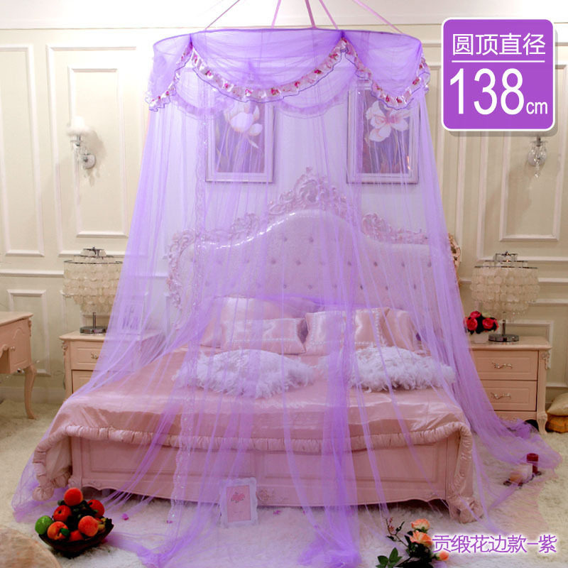 加大圆顶吊顶蚊帐3米大床拼小床加婴儿床1.5 2米 2.6 2.8吸盘吊式