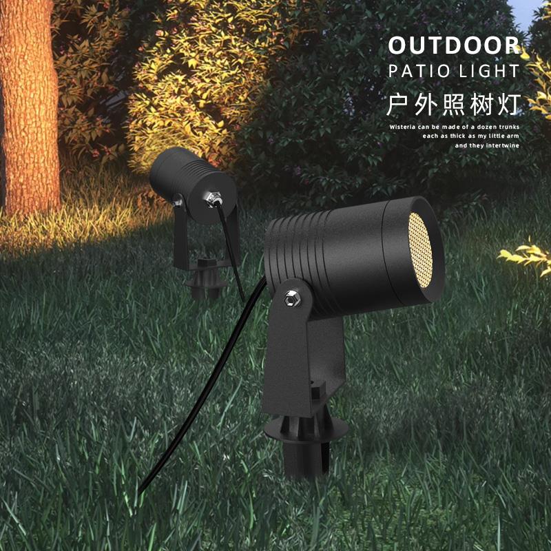户外防水射树灯庭院照树灯景观射灯室外地插灯花园园林草坪灯射灯