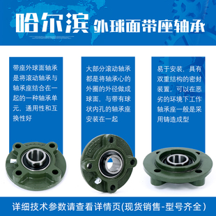 哈尔滨外球面带座轴承固定座UCFC205 FC206 FC207 FC208 FC209210
