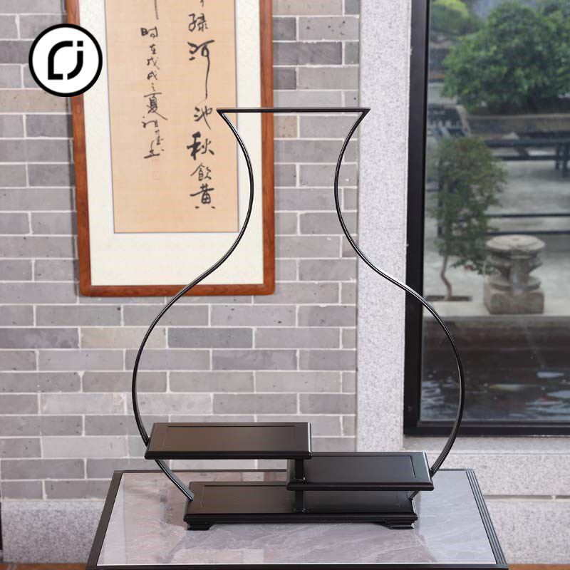 简约铝合金花架子户外盆景架多层茶壶茶具架艺术摆件架紫砂壶架子
