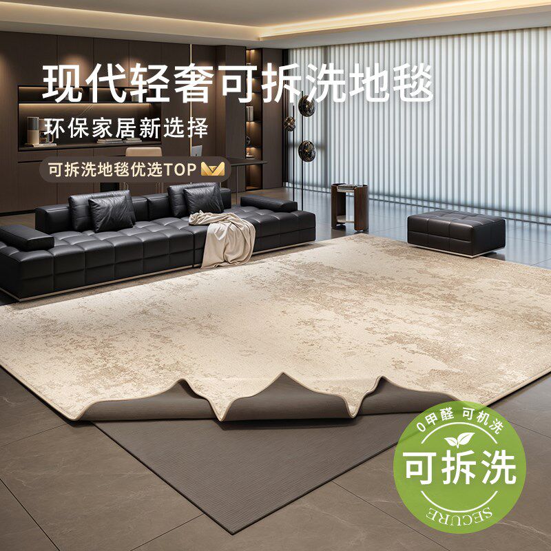 可拆洗地毯客厅2025新款意式轻奢高级感沙发可机洗可水洗卧室地垫
