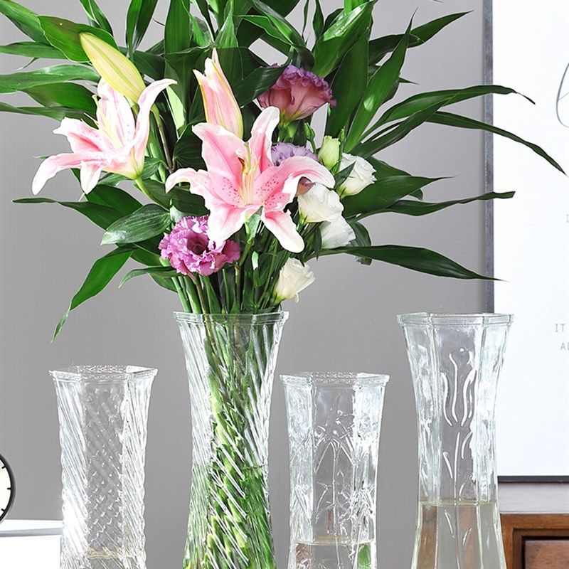 水养富贵竹玻璃花瓶透明百合花客厅插花摆件水竹子专用水培特大号图片