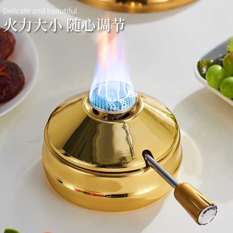 金色一人小火锅家用商用小火锅锅具充气瓦斯炉小火锅炉个人涮锅