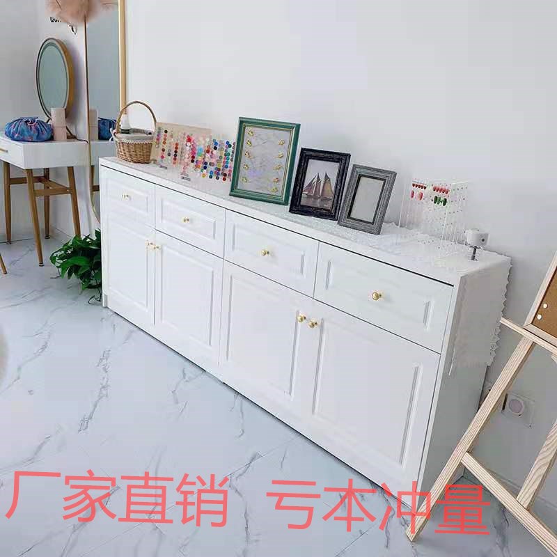 美甲柜子展示柜甲油胶地柜矮柜靠墙柜边柜服装店美甲店收纳储物柜
