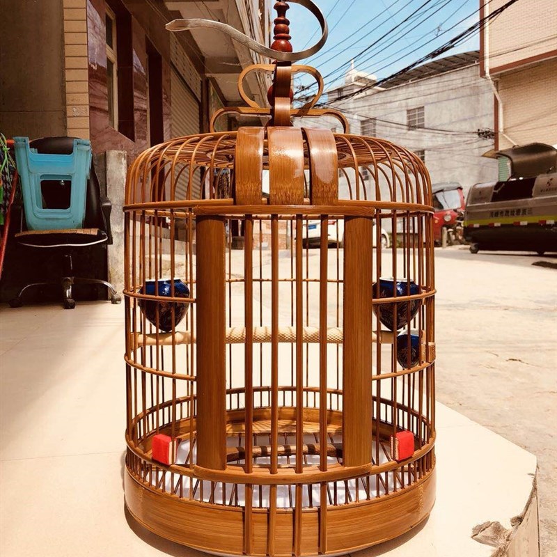 精品包邮贵阳三皮笼画眉鸟笼川笼凯里鸟笼云南笼竹制鸟笼 鹩哥笼