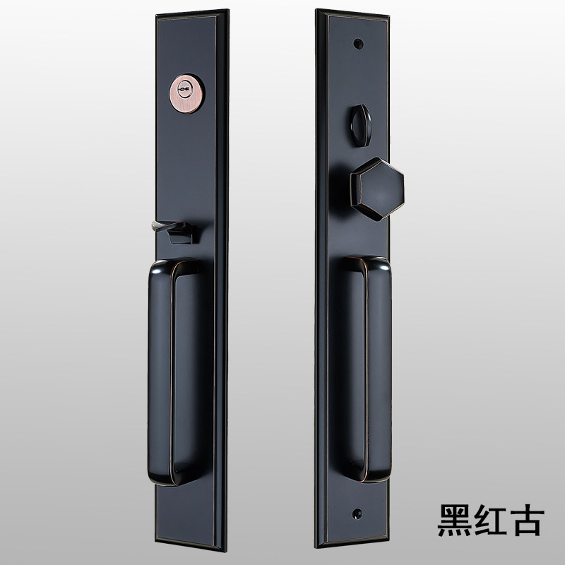 中式大门锁双开门入户对开别墅门锁实木门简约美式家用办公室大锁