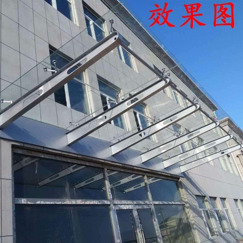 雨棚钢梁大门阳台遮阳棚热镀锌雨棚支架三角架别挡雨防水房檐雨搭