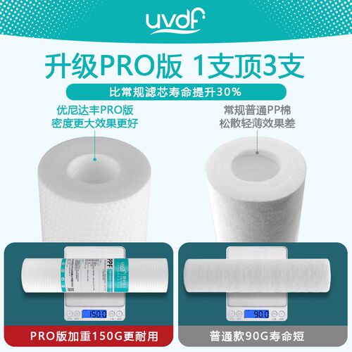 【优尼达丰】10寸pp棉滤芯净水器通用家用前置过滤器净水机过滤芯