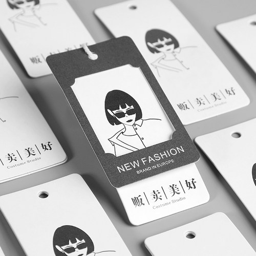 女装吊牌卡定做logo高档服装店商标订做价格标签挂牌订制设计制作