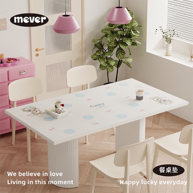 法式复古桌垫皮革餐桌垫防水防油免洗高级感桌布书桌垫子办公桌面