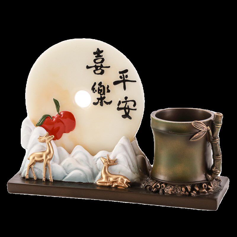 创意招财鹿流沙画沙漏摆件高档家居客厅电视柜酒柜乔迁新居装饰品