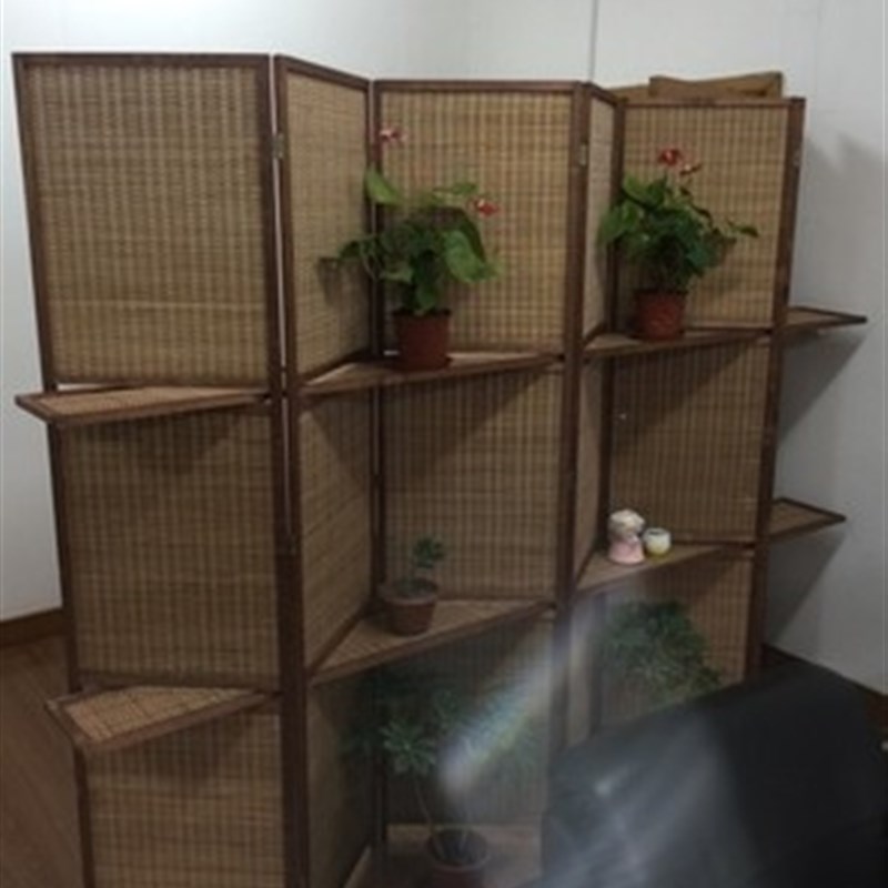 竹子酒店屏风隔断玄关门中式移动折屏餐厅卧室办公室屏风隔断包邮
