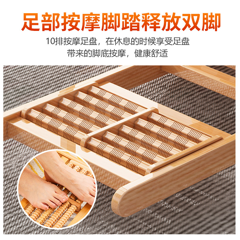 竹躺椅折叠椅子午休折叠家用老人椅午睡床成人休闲坐睡两用椅靠背