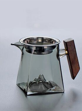 玻璃观山公道杯功道茶杯功夫茶具配件耐热加厚倒茶公杯茶道分茶器
