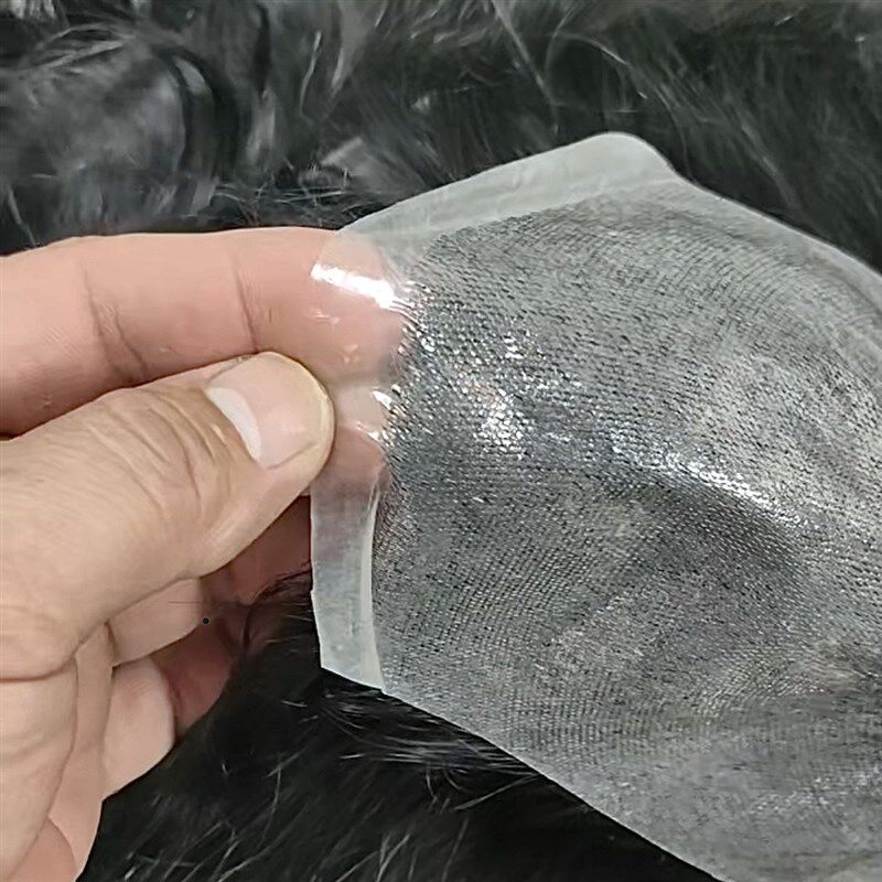 假发男士短发真发超薄生物头皮假发片可粘可卡隐形无痕中老年补发