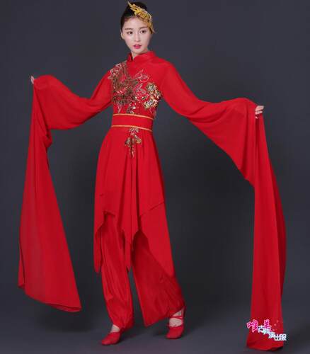 秧歌服盛世华章演出服水袖仙女古装舞台装开门红牵丝戏古典舞蹈服