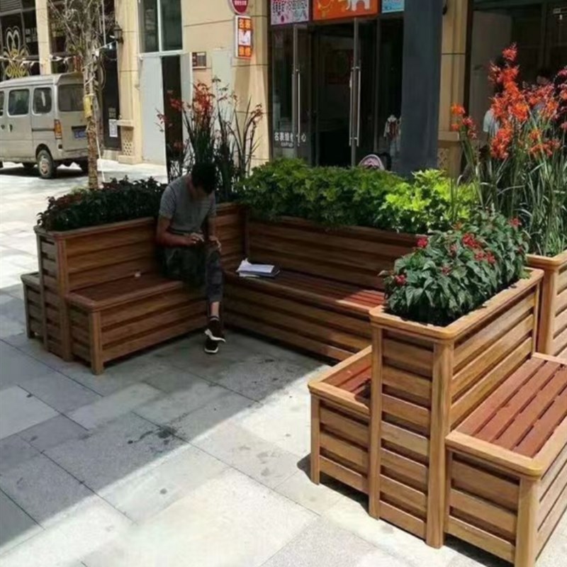 铝合金花箱组合售楼部市政广场庭院街道围栏隔断花槽花坛盆定制