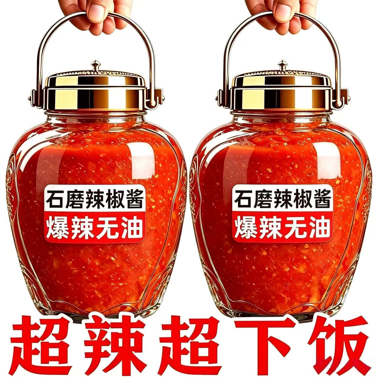 新鲜石磨辣椒酱无脂无油速食辣椒酱传统农家手工拌饭拌面餐饮蘸酱