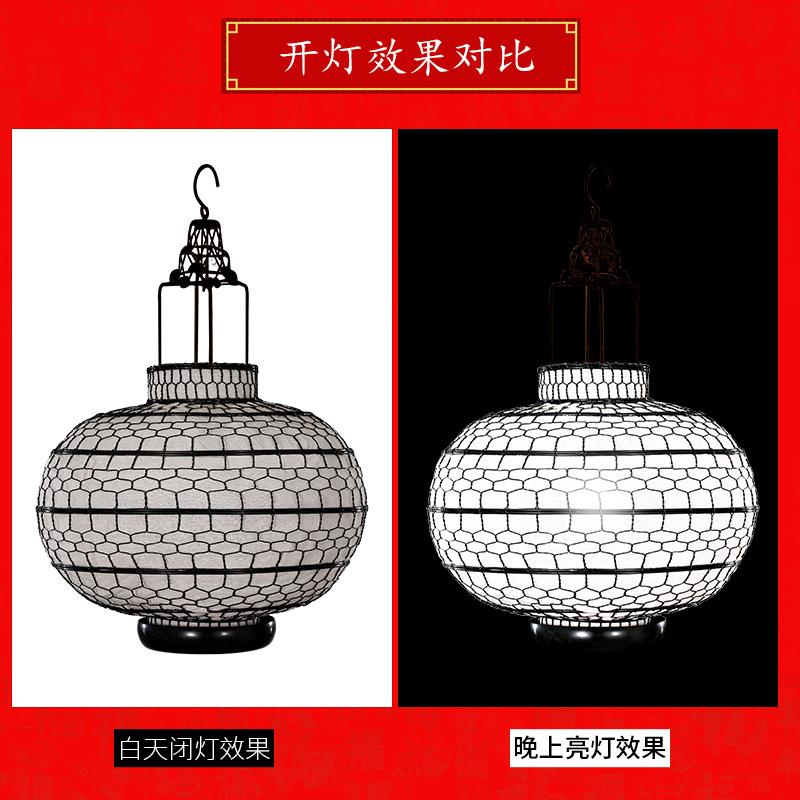 古典中式手编手工防水仿古复古广告灯笼新年春节绣球铁丝灯笼挂饰