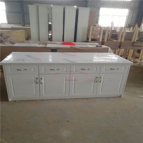 欧式烤漆面包店货架中岛柜烘焙工作台蛋糕房操作台带人造石台面