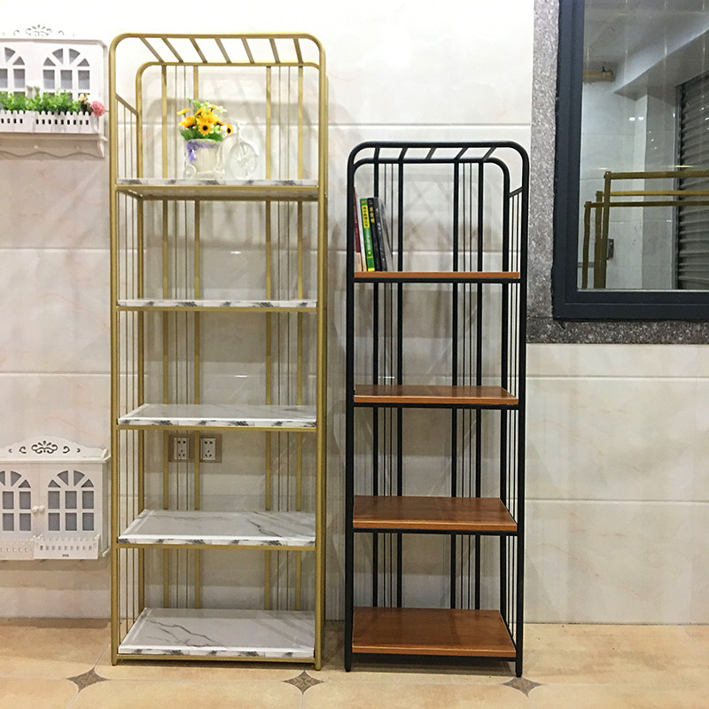 书架置物架落地北欧多层收纳架简约储物架客厅展示架轻奢家用架子